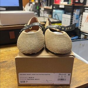 Madewell Remy Mary Jane Flats in Brown and Black